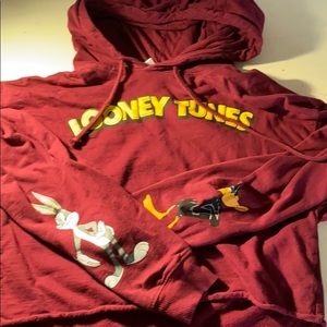 Burgundy graphic hoodie